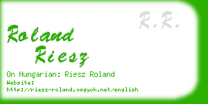 roland riesz business card